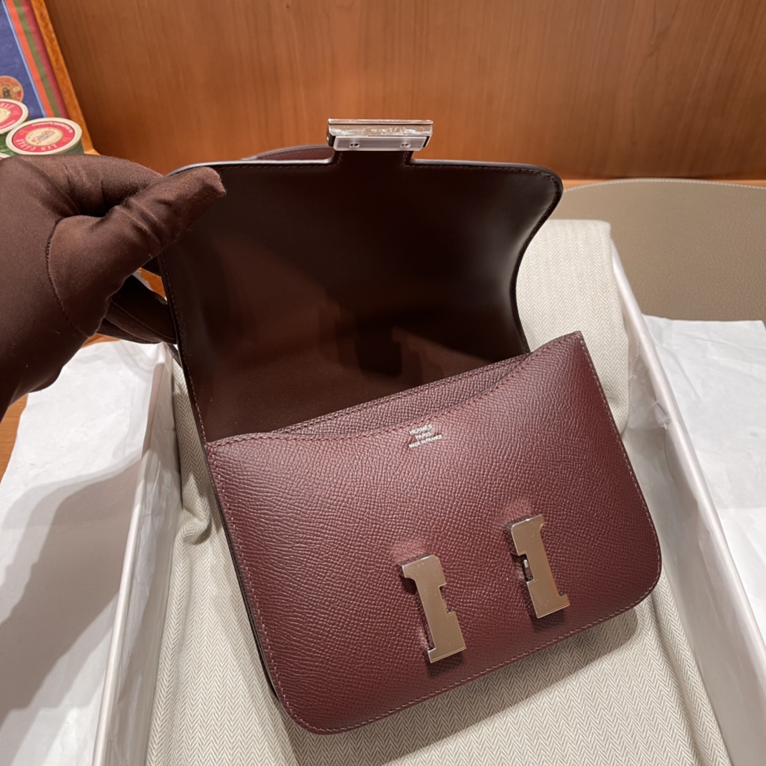 에르메스 콘스탄스18 보르도 은장 앱송